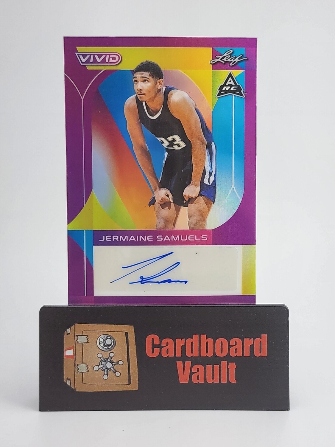 2023 Leaf Vivid Jermaine Samuels Autograph #BA-JS2 Purple 1/5