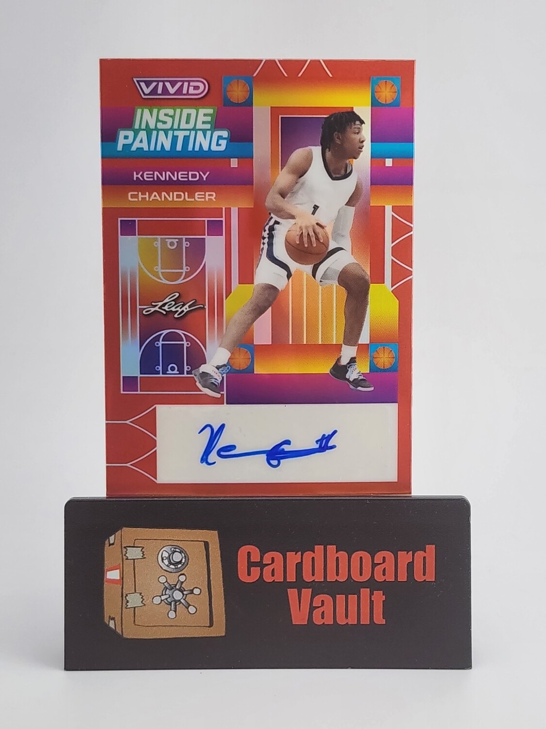 2023 Leaf Vivid Kennedy Chandler Inside Printing Autograph #IP-KC1 Red 9/35