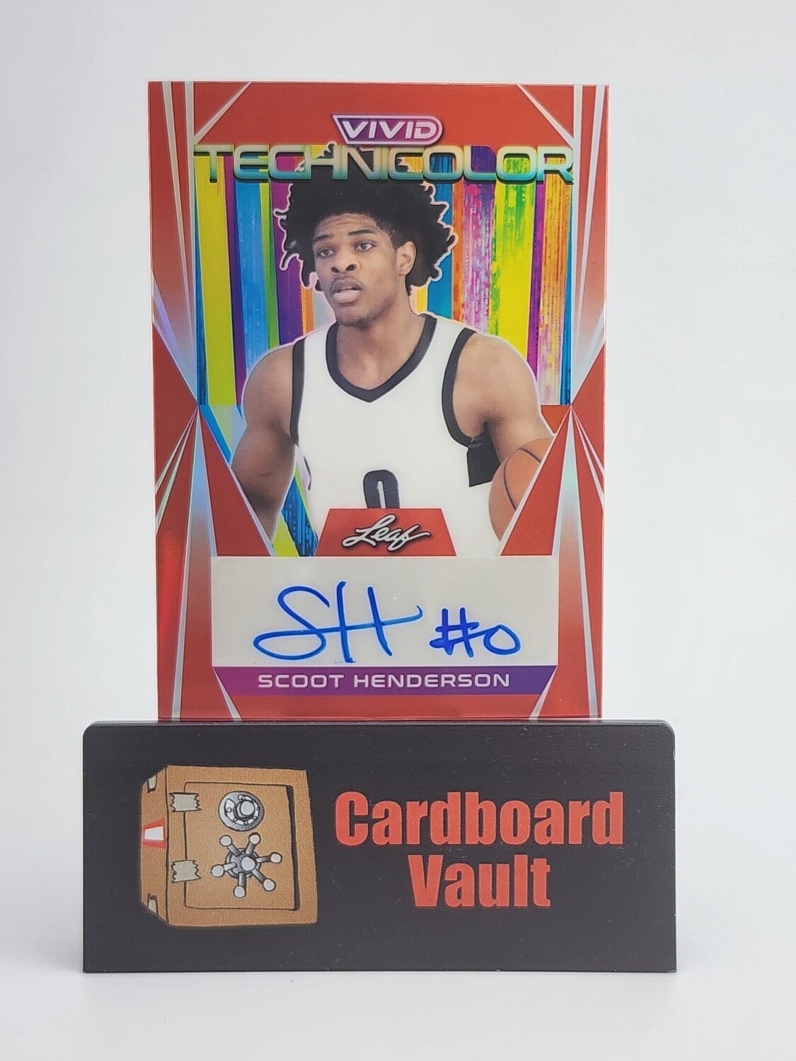 2023 Leaf Vivid Technicolor Scoot Henderson Autograph #T-SH1 Red 34/35