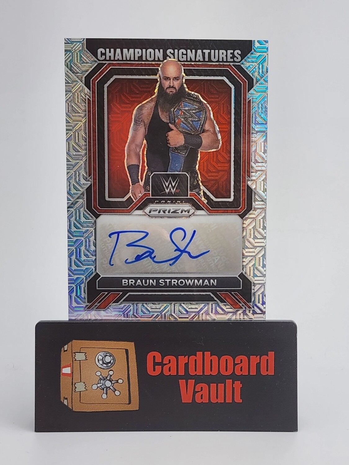 2023 Prizm WWE Braun Strowman Champion Signatures  #CS-BSM 06/25