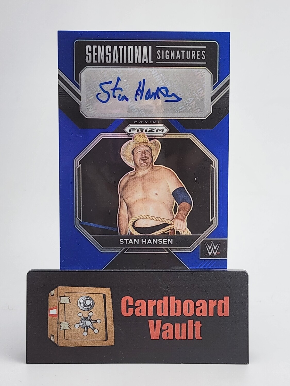 2023 Prizm WWE Stan Hansen Sensational Signatures #SN-SHS Blue 47/49
