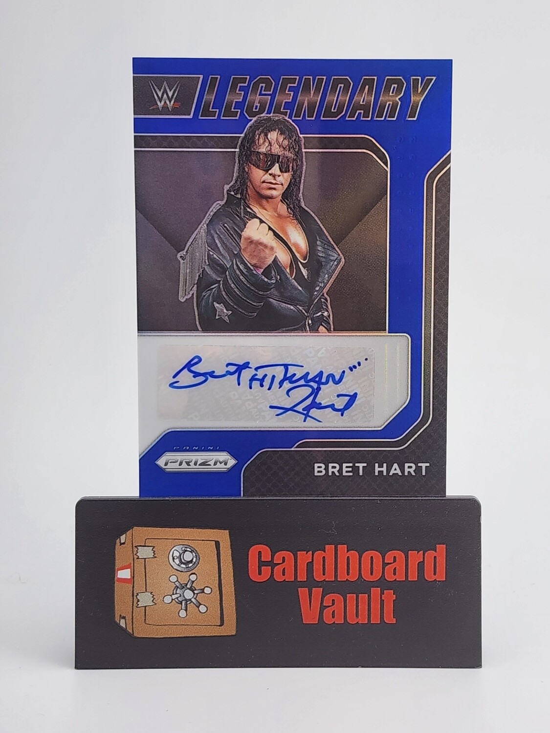 2023 Prizm WWE Bret Hart Autograph Legendary #LS-BHT Blue 04/49