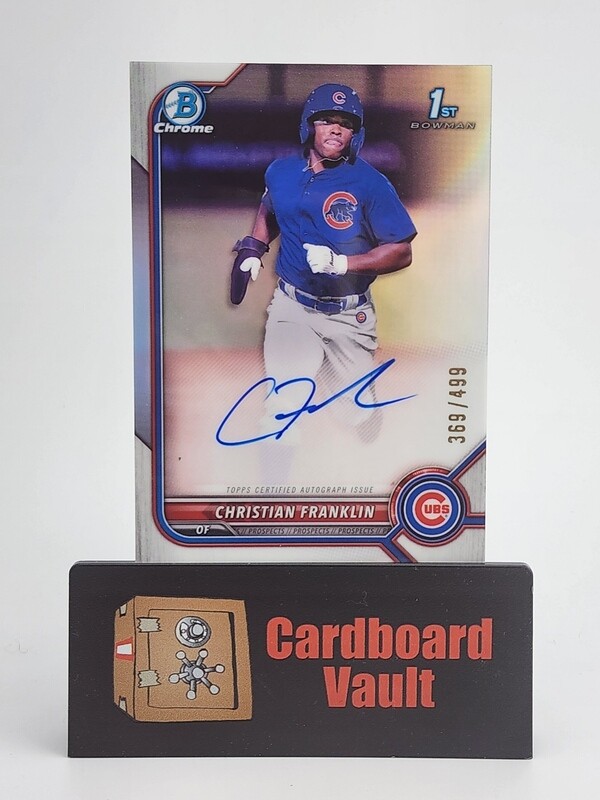 2022 Bowman Chrome 1st Christian Franklin Autograph #CPA-CF Refractor 369/499