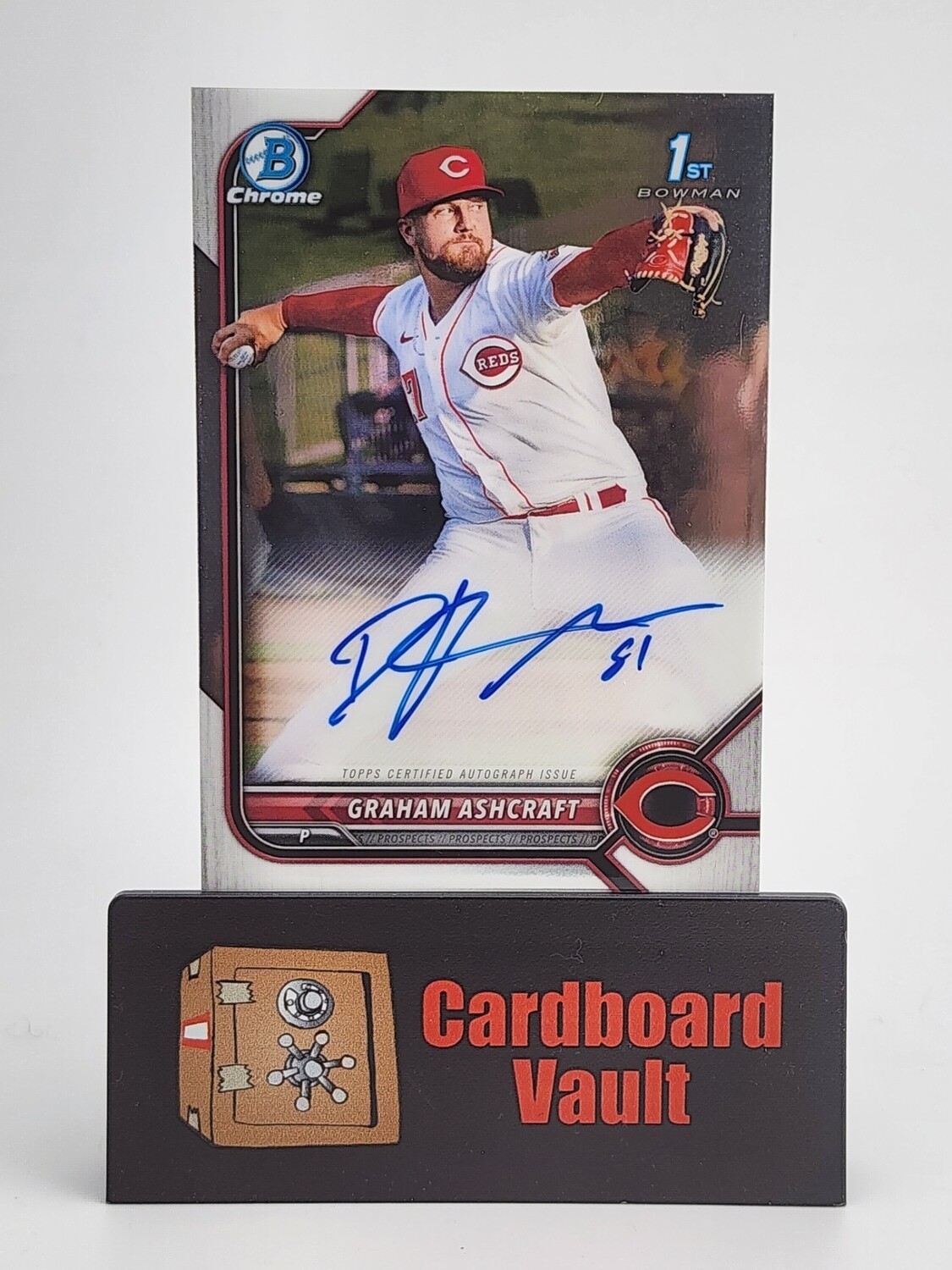 2022 Bowman Chrome 1st Graham Ashcraft Autograph #CPA-GA Refractor