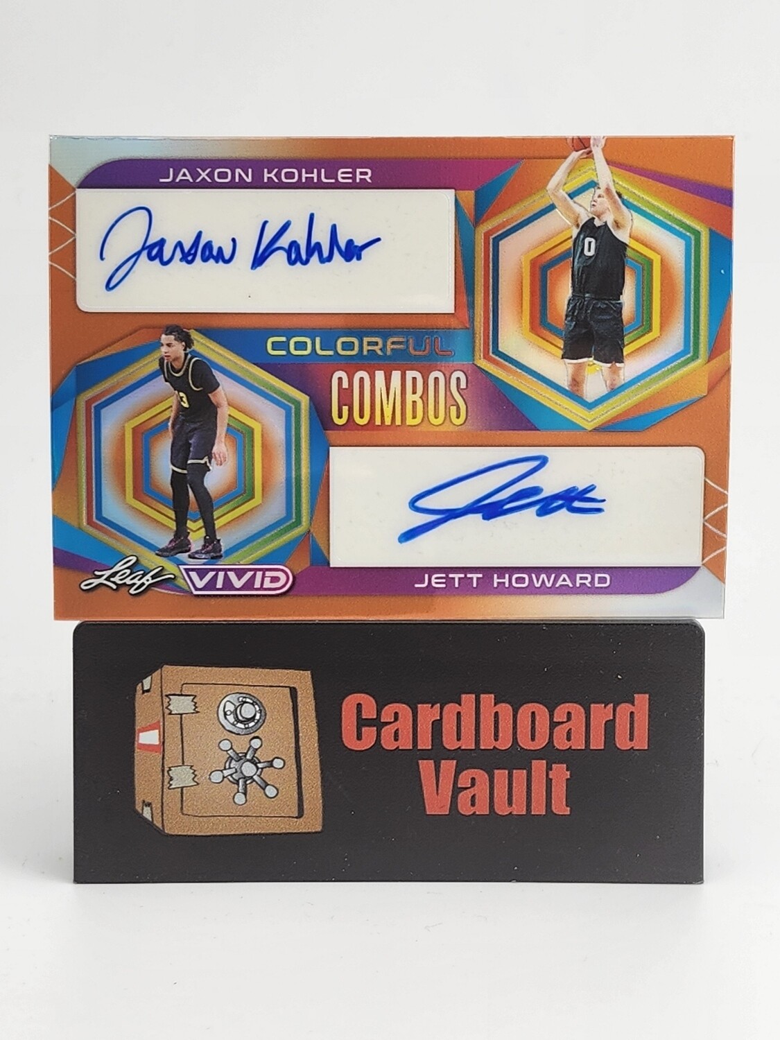 2023 Leaf Vivid Jaxon Kohler Jett Howard Colorful Combos Autograph #CC-25 Orange 9/10