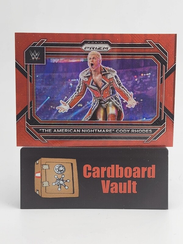 2023 Prizm WWE "The American Nightmare" Cody Rhodes #1 Red Wave