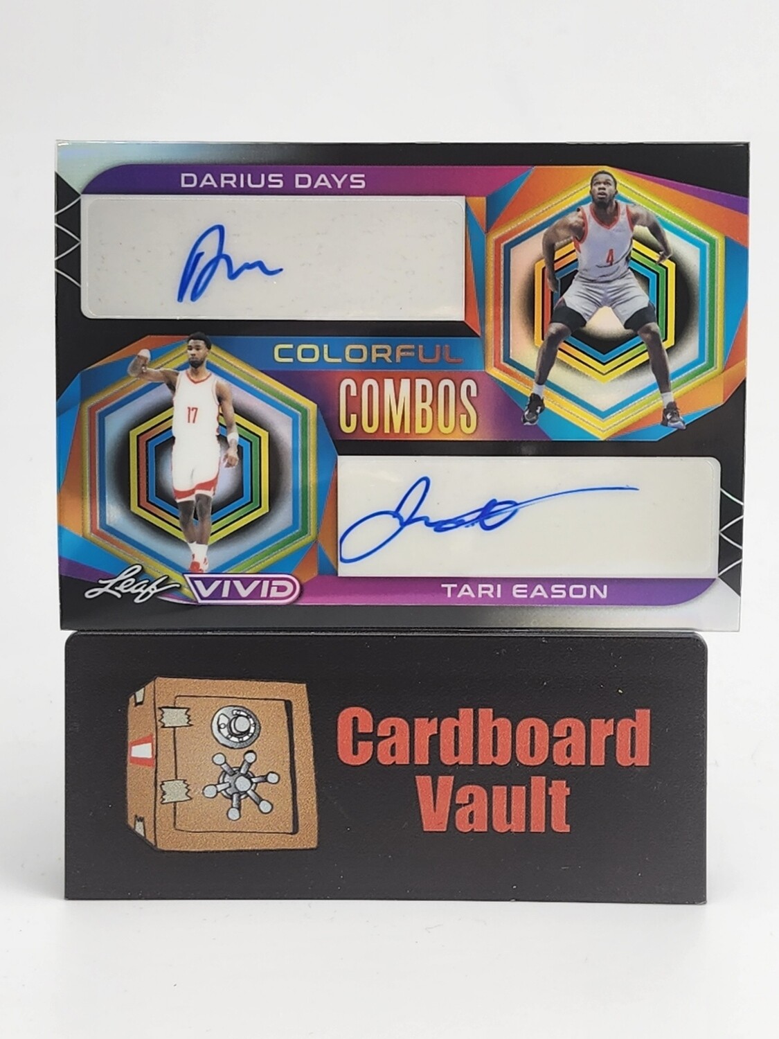 2023 Leaf Vivid Darius Days Tari Eason Colorful Combos Autograph #CC-13 Black 14/20