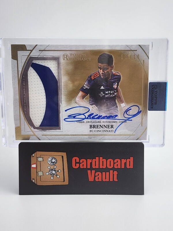 2022 Topps MLS Renaissance Brenner Autographed Relic Encased  # AR-B2 02/10