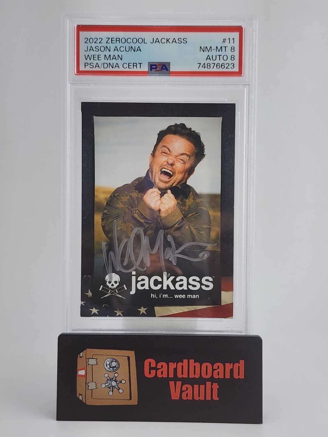 2022 Zerocool Jackass  Hi, I&#39;m... Wee Man Autograph  #11 PSA 8 Auto 8