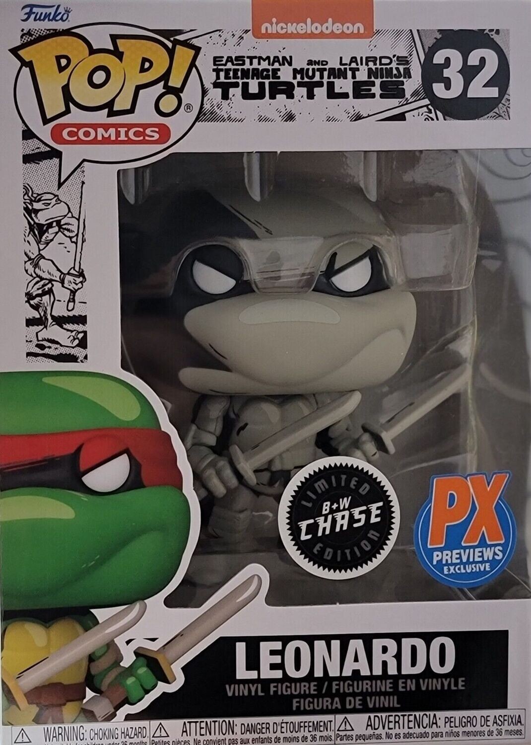 Teenage Mutant Ninja Turtles Comic Leonardo Pop! Vinyl Figure - Previews Exclusive 34 Chase