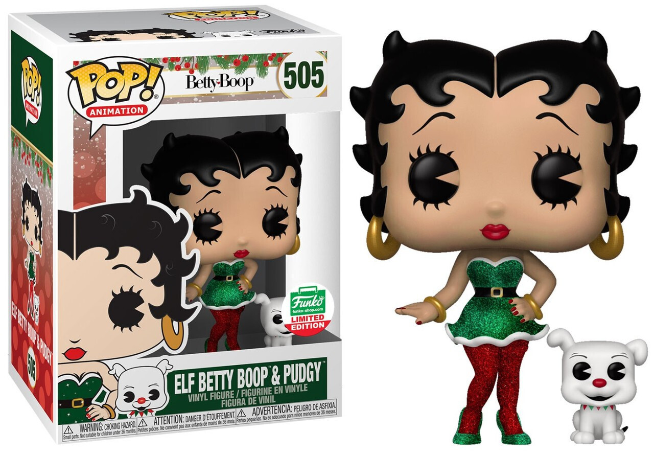 Betty Boop Elf Betty Boop &amp; Pudgy 505 Funko Pop!