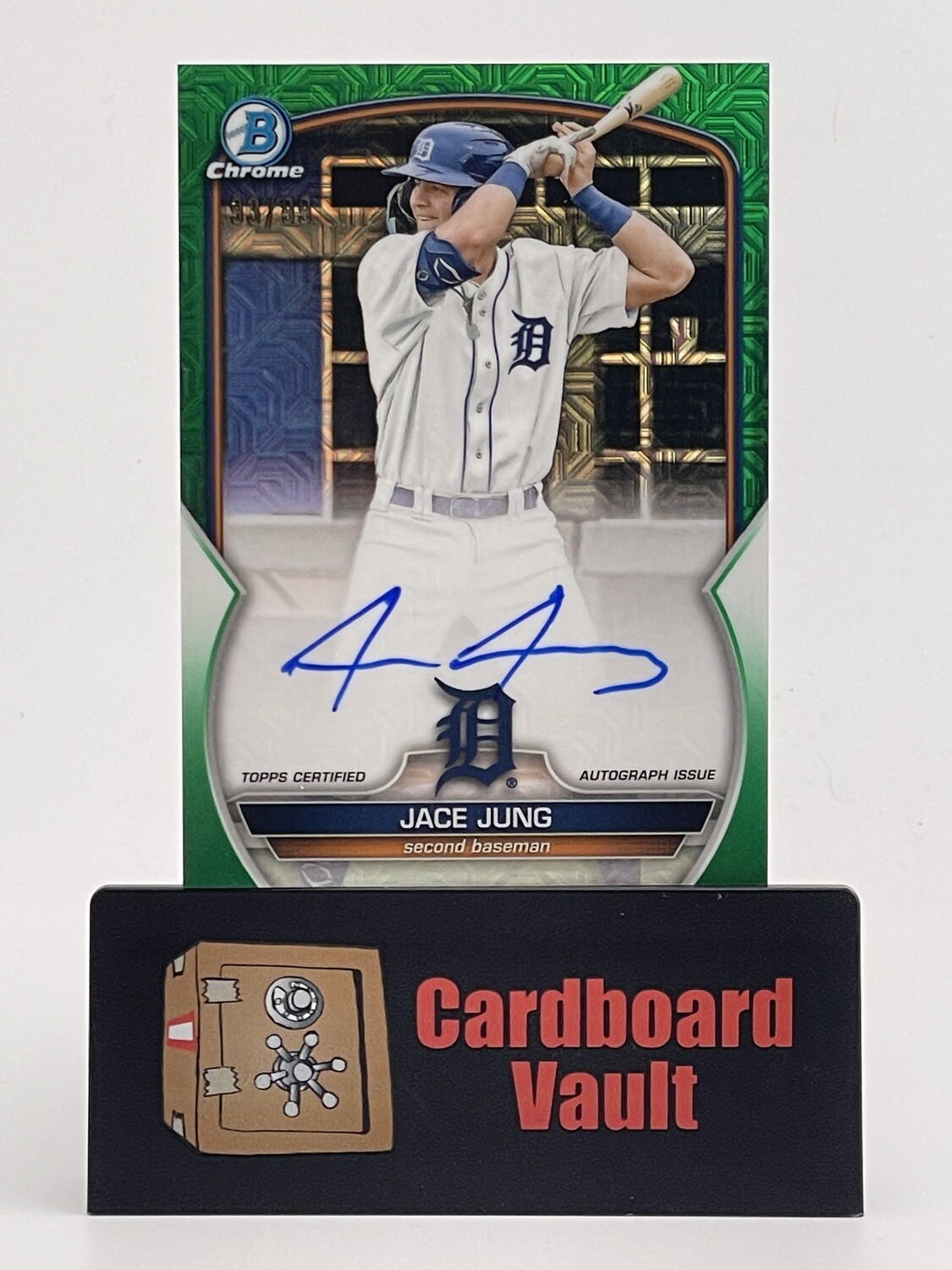 2023 Bowman Chrome Jace Jung Prospects Green Autograph BMA-JJ /93/99