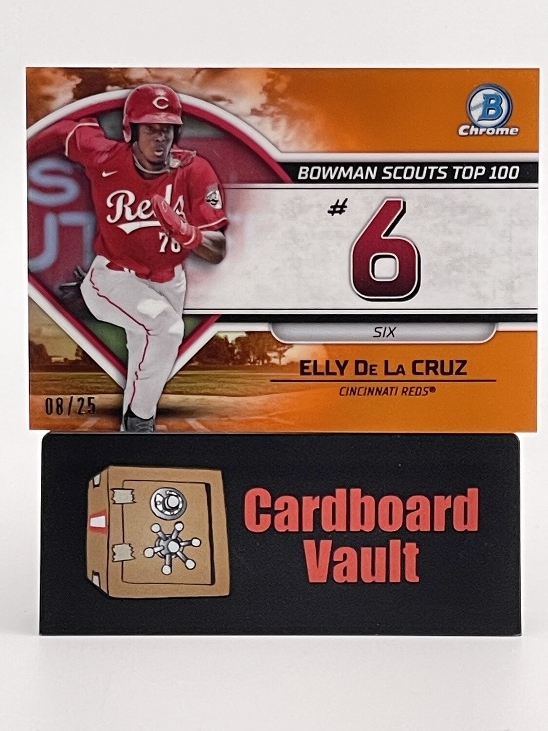 2023 Bowman Chrome Elly De La Cruz Orange Refractor Bowman Scouts Top 100 BTP-6 08/25