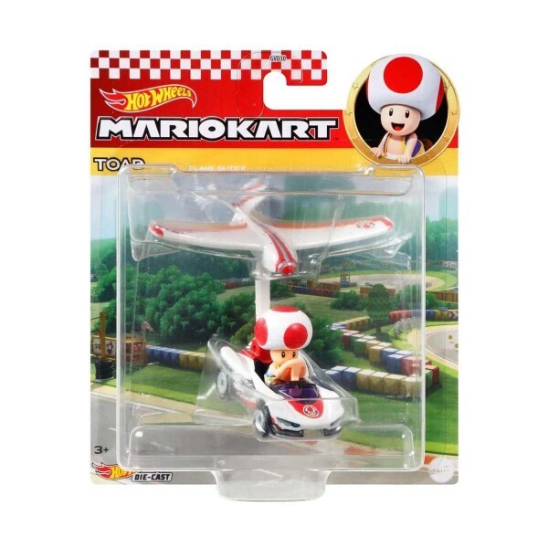 Hot Wheels Mariokart Toad P-Wing &amp; Plane Glider