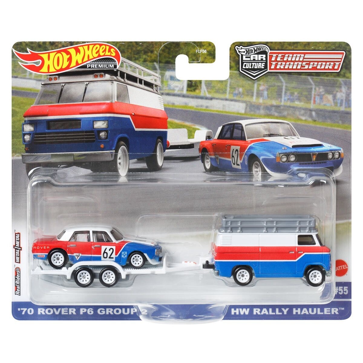 Hot Wheels Premium &#39;70 Rover P6 Group &amp; HW Rally Hauler Team Transport Mix 2 2023