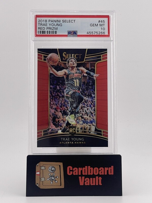 2018 Panini Select Trae Young Red Prizm 45 101/199 PSA 10