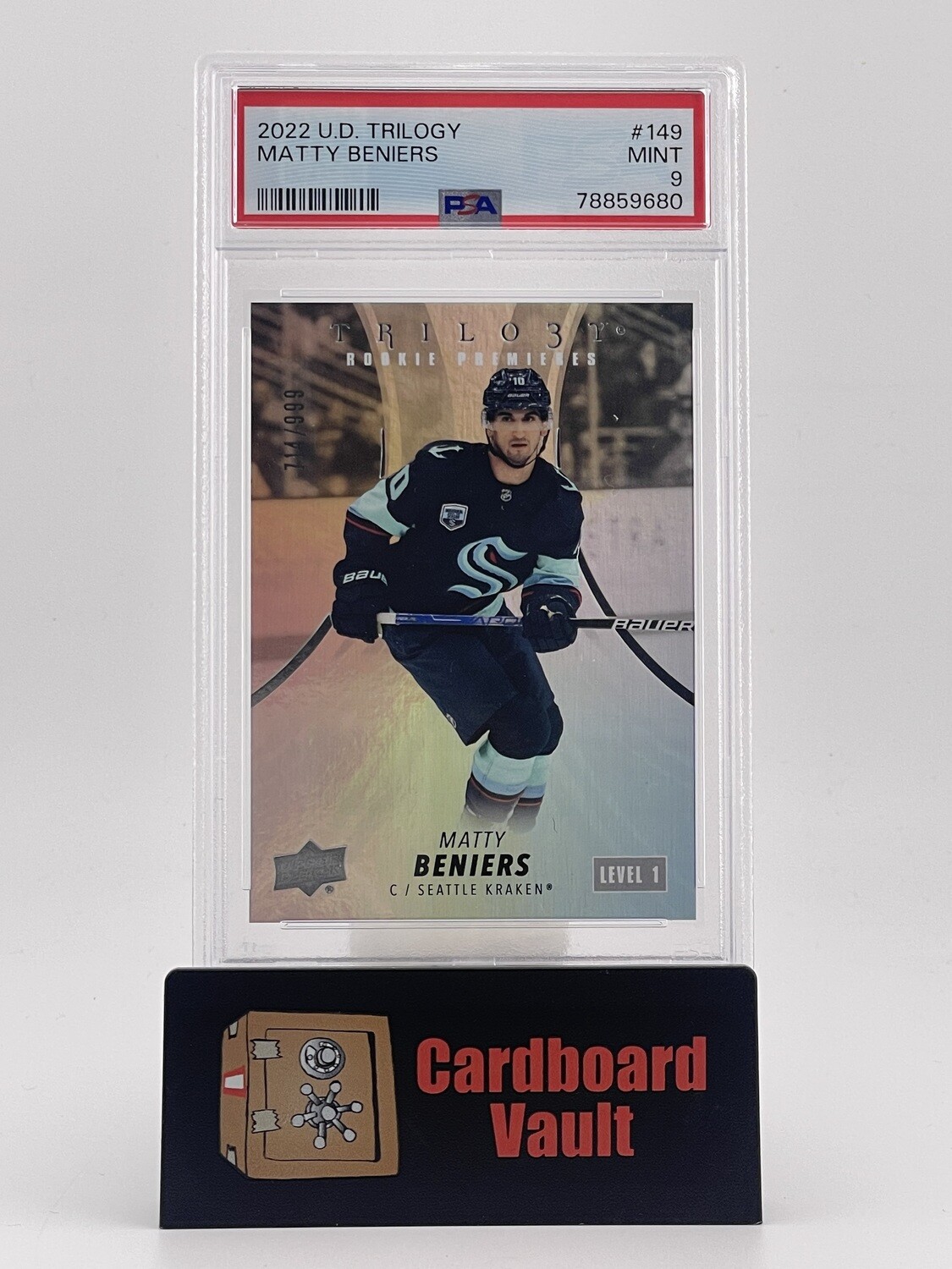 2022 U.D. Trilogy Matty Beniers Level 1 149 PSA 9