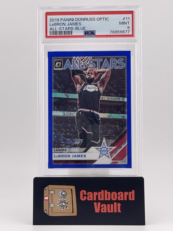 2019 Panini Donruss Optic LeBron James All-Stars Blue 11 39/49 PSA 9 78859677