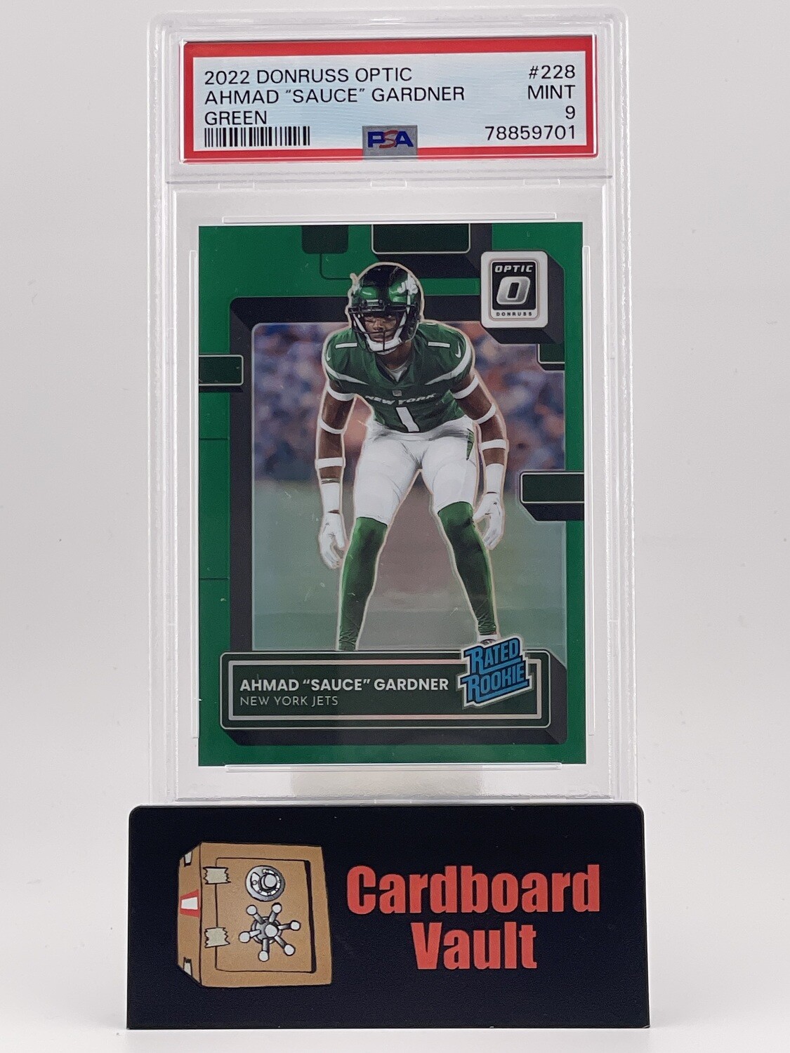2022 Donruss Optic Ahmad &quot;Sauce&quot; Gardner Green 3/5 228 PSA 9 78859701