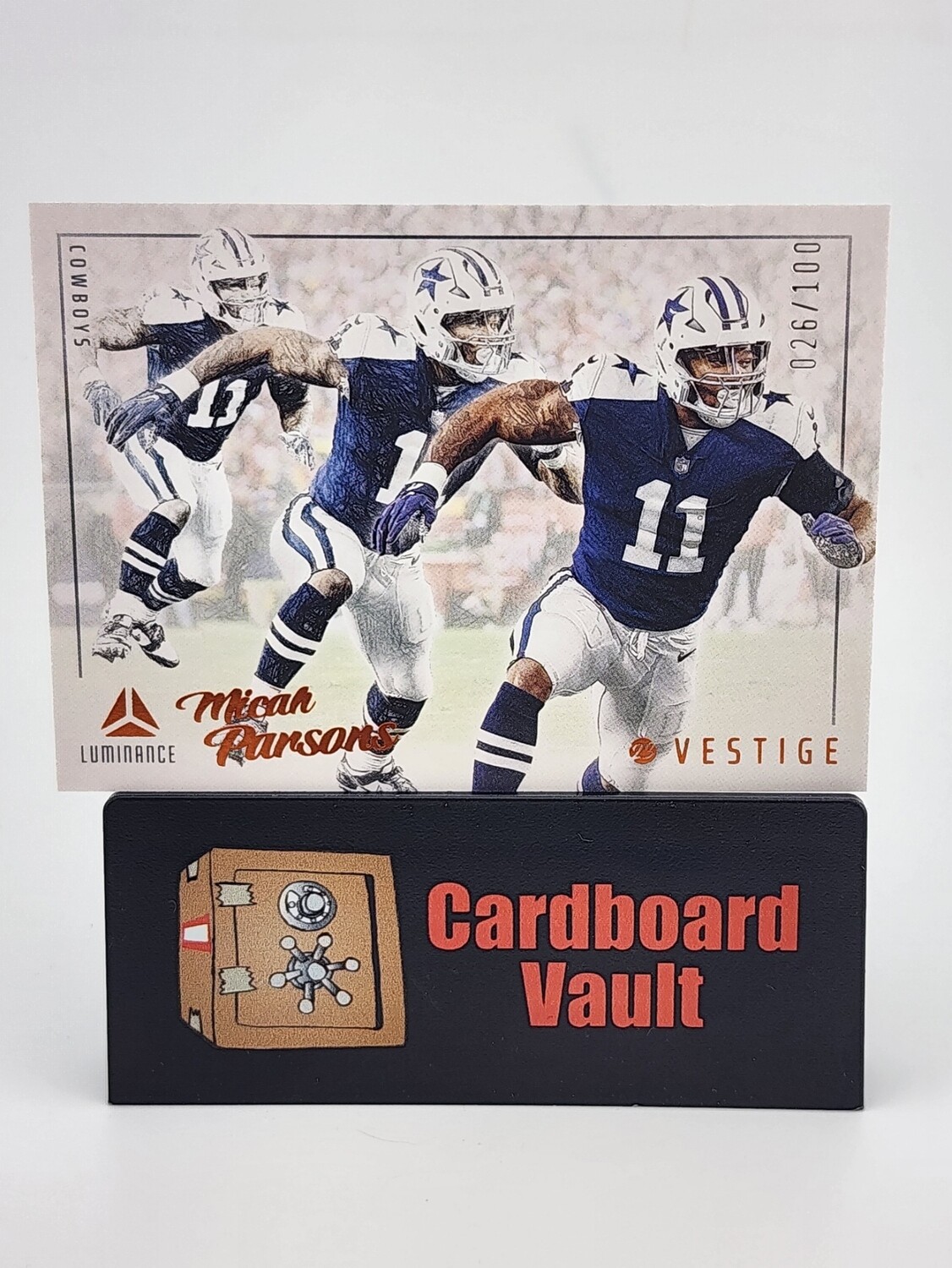 2023 Luminance Vestige Micah Parsons #23 Orange 026/100