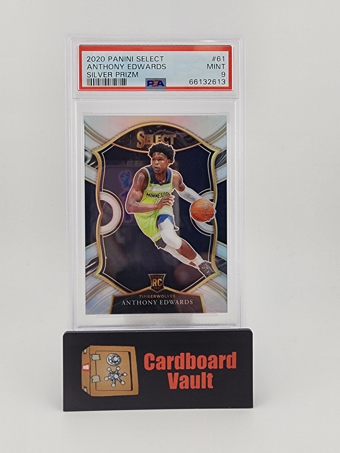 2020 Select Anthony Edwards Rookie Card #61 Silver Prizm PSA 9