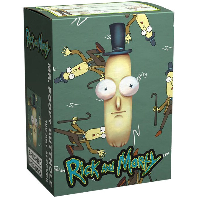 Dragon Shield Sleeves - 100ct Box Brushed Art - Rick and Morty - Mr P**py B***hole