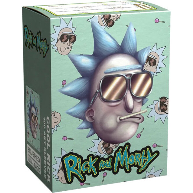 Dragon Shield Sleeves - 100ct Box Brushed Art - Rick and Morty - Cool Rick