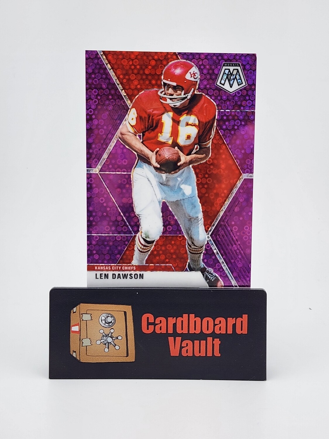 2020 Mosaic Len Dawson #3 Fast Break Purple Mosaic 44/50