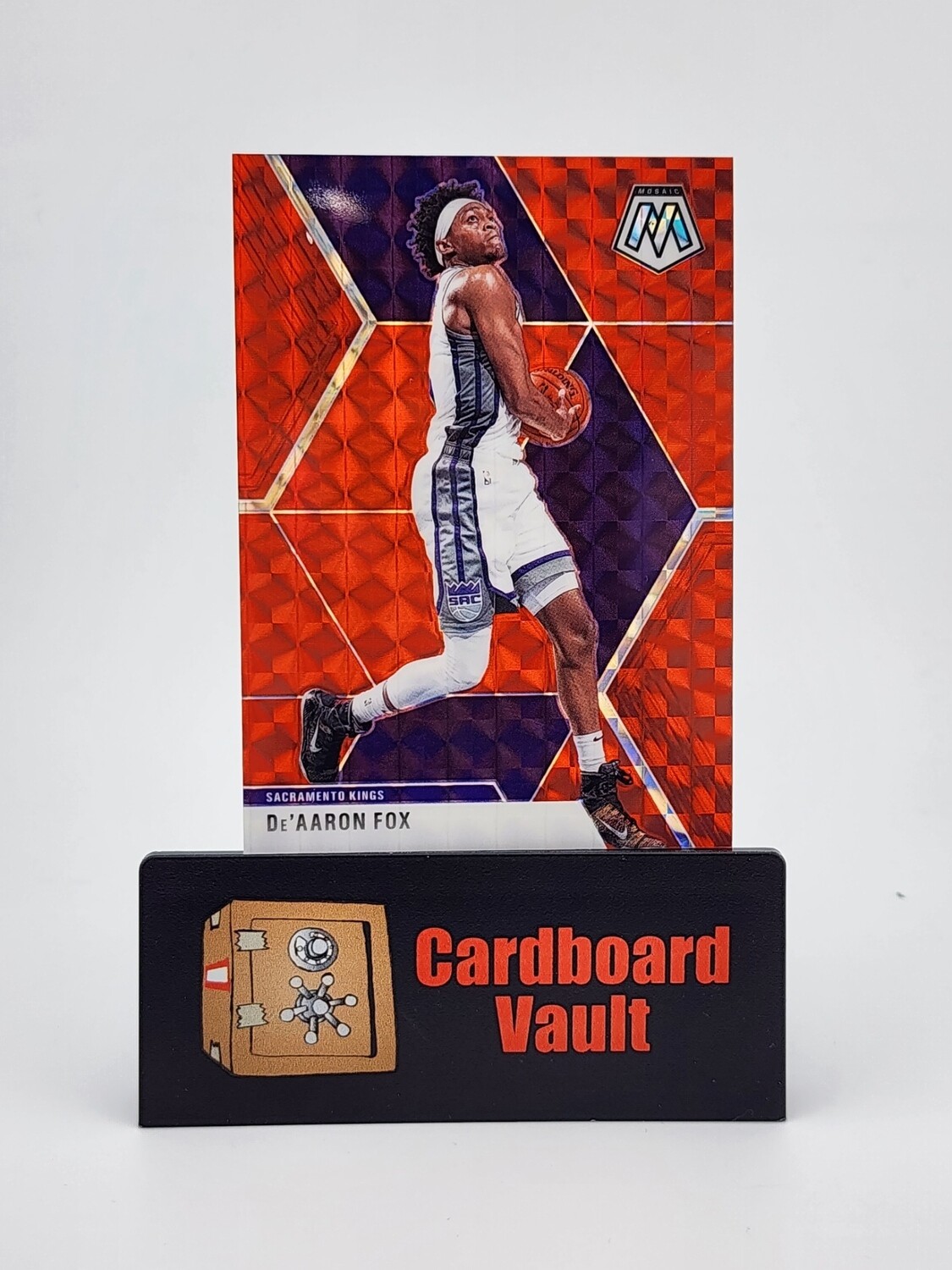 2019-20 Mosaic De&#39;Aaron Fox #10 Choice Red Fusion Mosaic 25/88