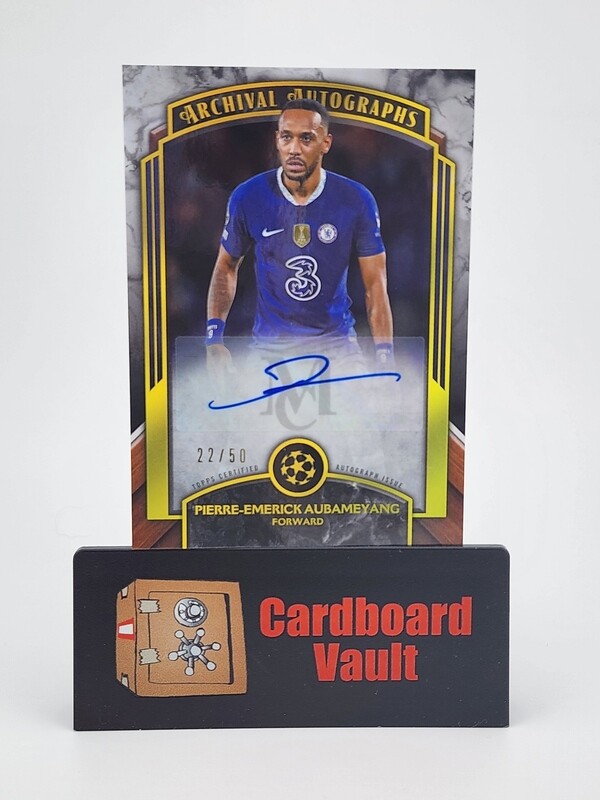 2022/23 Museum Collection Archival Autographs Pierre-Emerick Aubameyang #AA-PEA 22/50