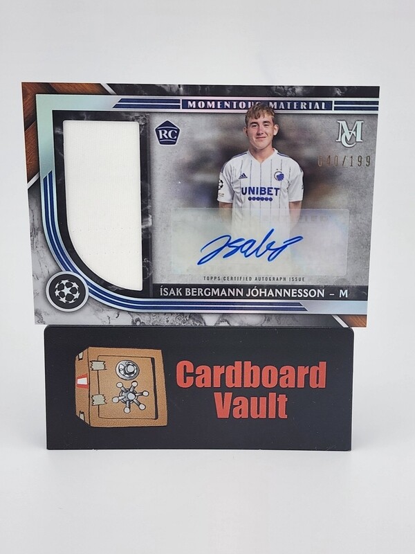 2022/23 Museum Collection Isak Bergmann Johannesson Momentous Material Jumbo Autograph Relic  #MMJA-IB 040/199