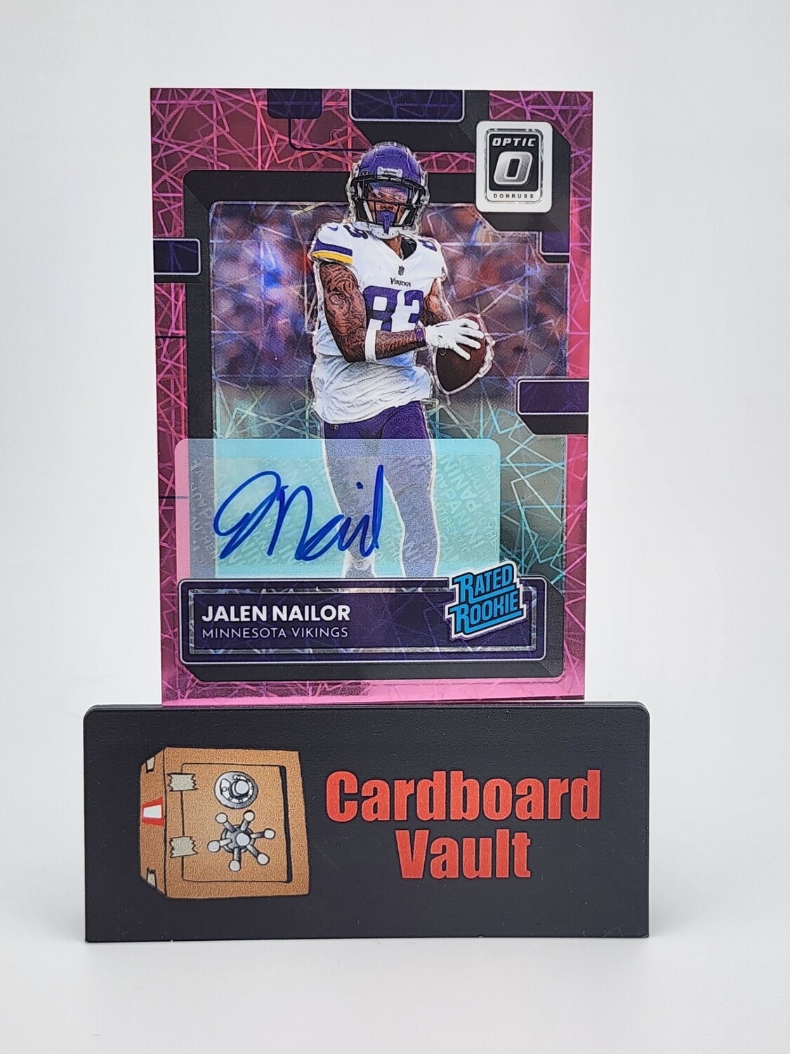 2022  Optic Rated Rookie Jalen Nailor Autograph #297 Pink Velocity Prizm  01/50