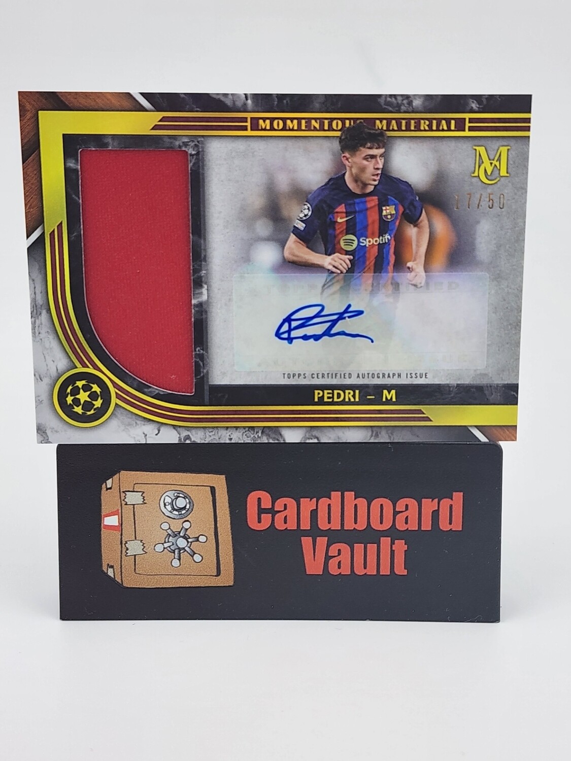 2022/23 Museum Collection Momentous Material Pedri Jumbo Autograph #MMJA-PE 17/50
