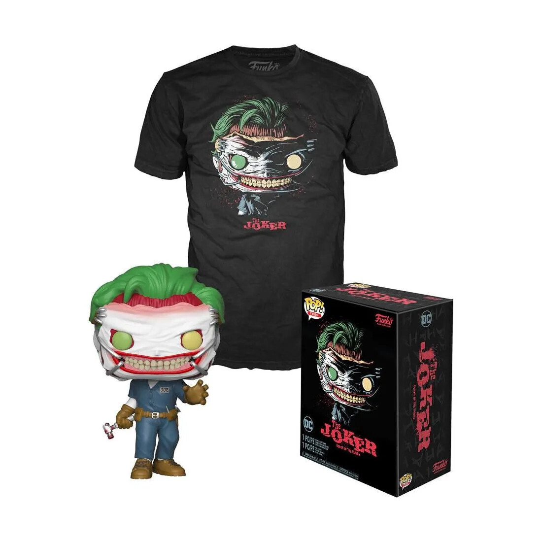DC The Joker Death Of The Family  Funko Pop and T-Shirt Size XL
