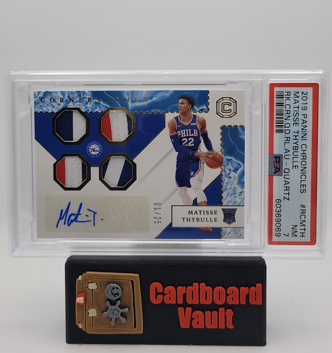 2019 Chronicles Rookie Cornerstones Auto Matisse Thybulle  #RC-MTH Quartz 01/25 PSA 7