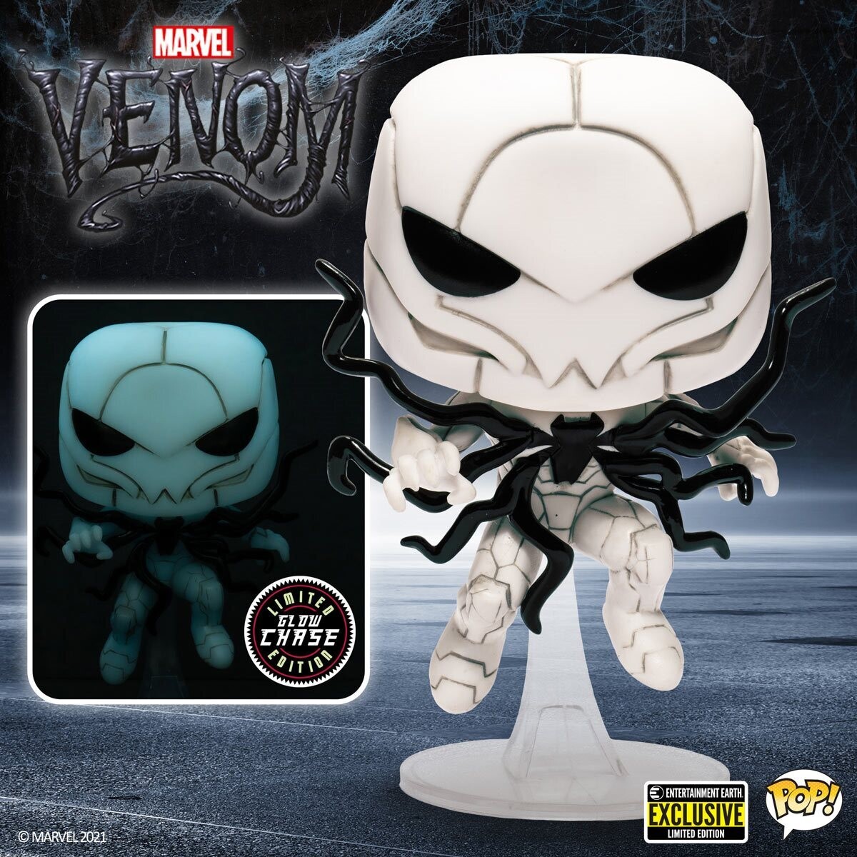 Venom Poison Spider-Man 966 Funko Pop! Glow Chase -Entertainment Earth Exclusive