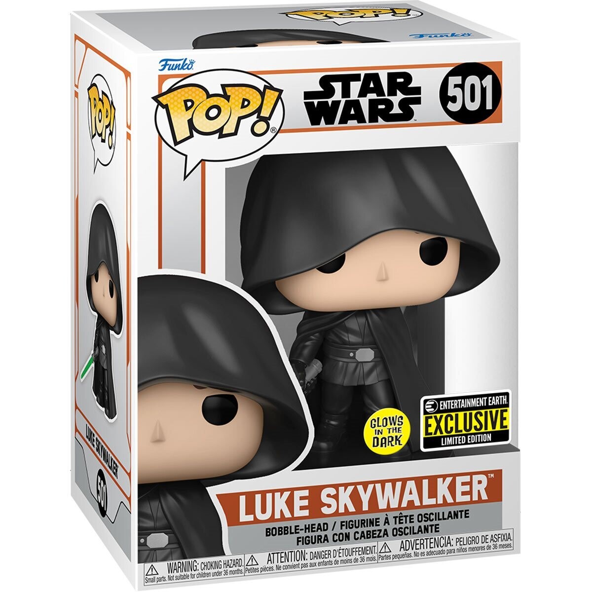 Star Wars: The Mandalorian Luke Glow-in-the-Dark 501 Funko Pop! Entertainment Earth Exclusive