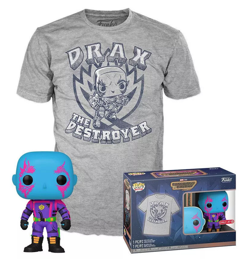 Guardians Of The Galaxy Vol.3 Drax 1243 Funko Pop and T-Shirt Size M