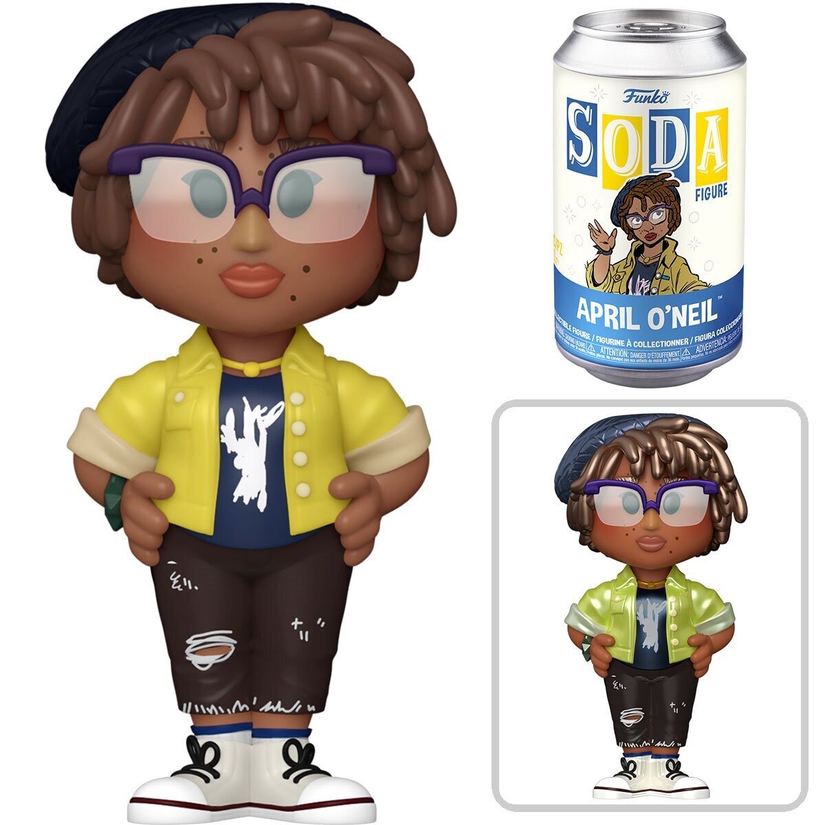 Teenage Mutant Ninja Turtles April O&#39;Neil Soda Vinyl Figure 1/6 Chance at Chase