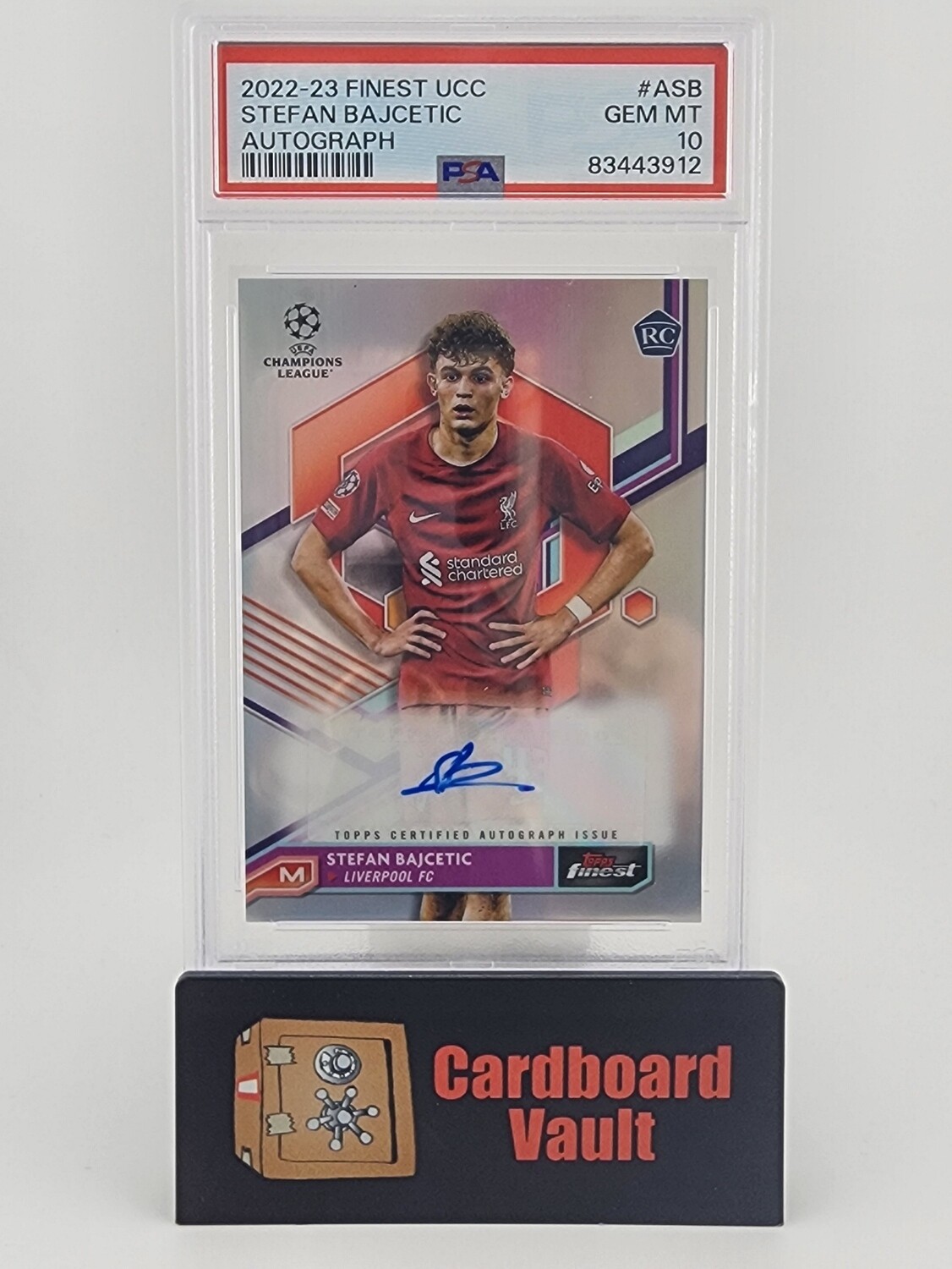 2022-23 Finest UCC Stefan Bajcetic Auto ASB PSA 10 83443912