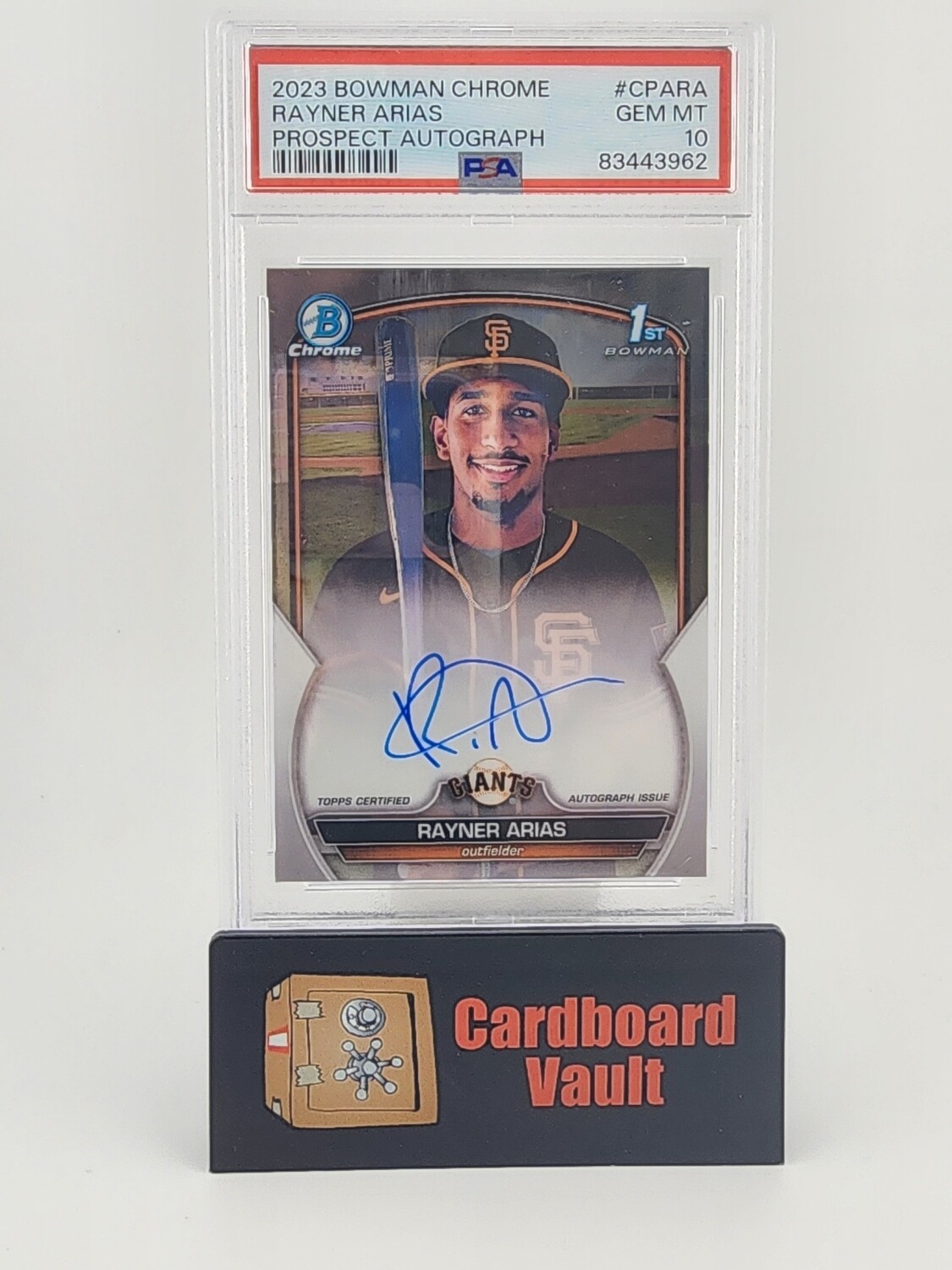 2023 Bowman Chrome Rayner Arias Prospect Auto CPARA PSA 10 83443962