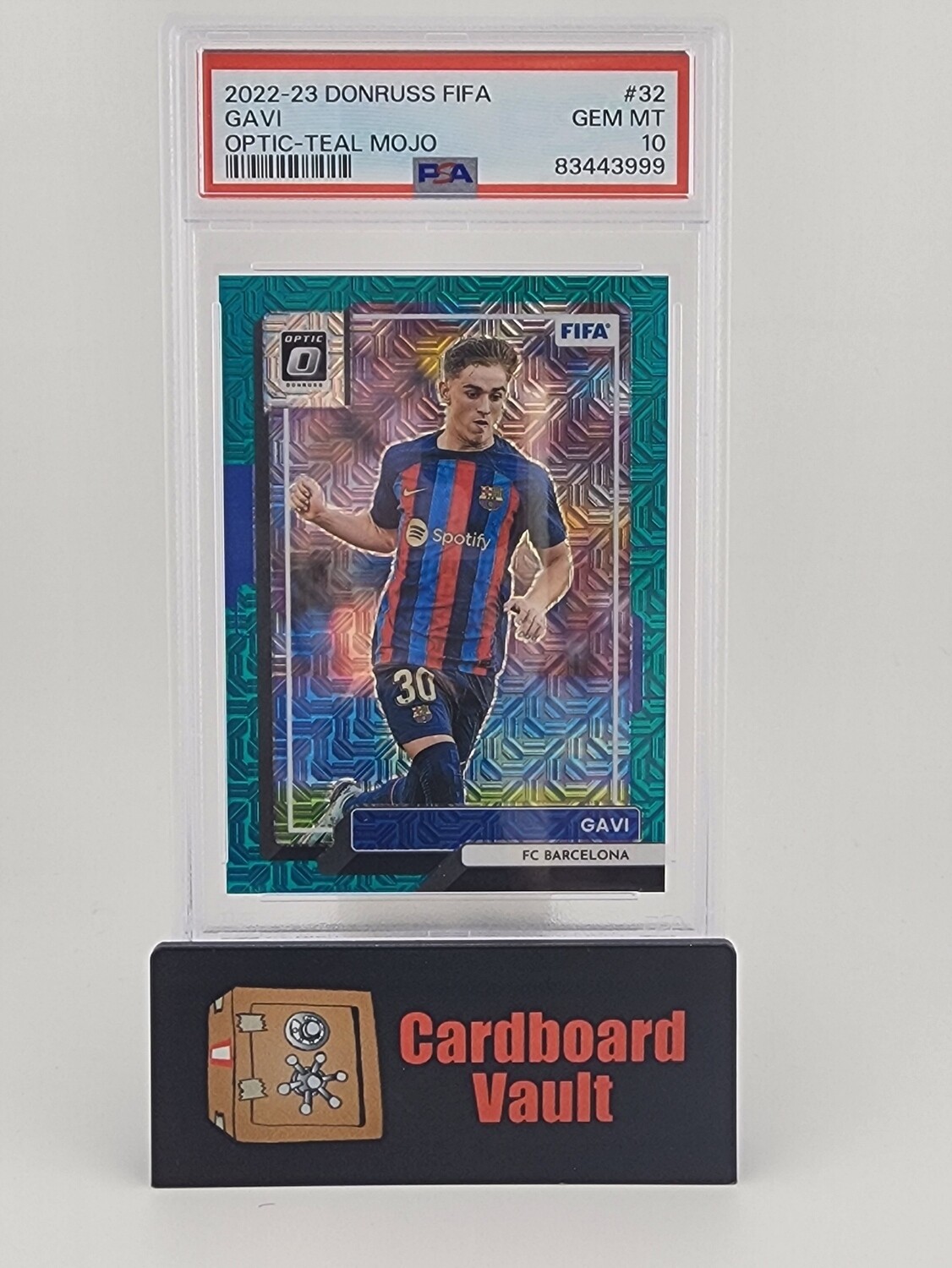 2022-23 Donruss FIFA Gavi Optic-Teal Mojo 05/49 No.32 PSA 10 83443999