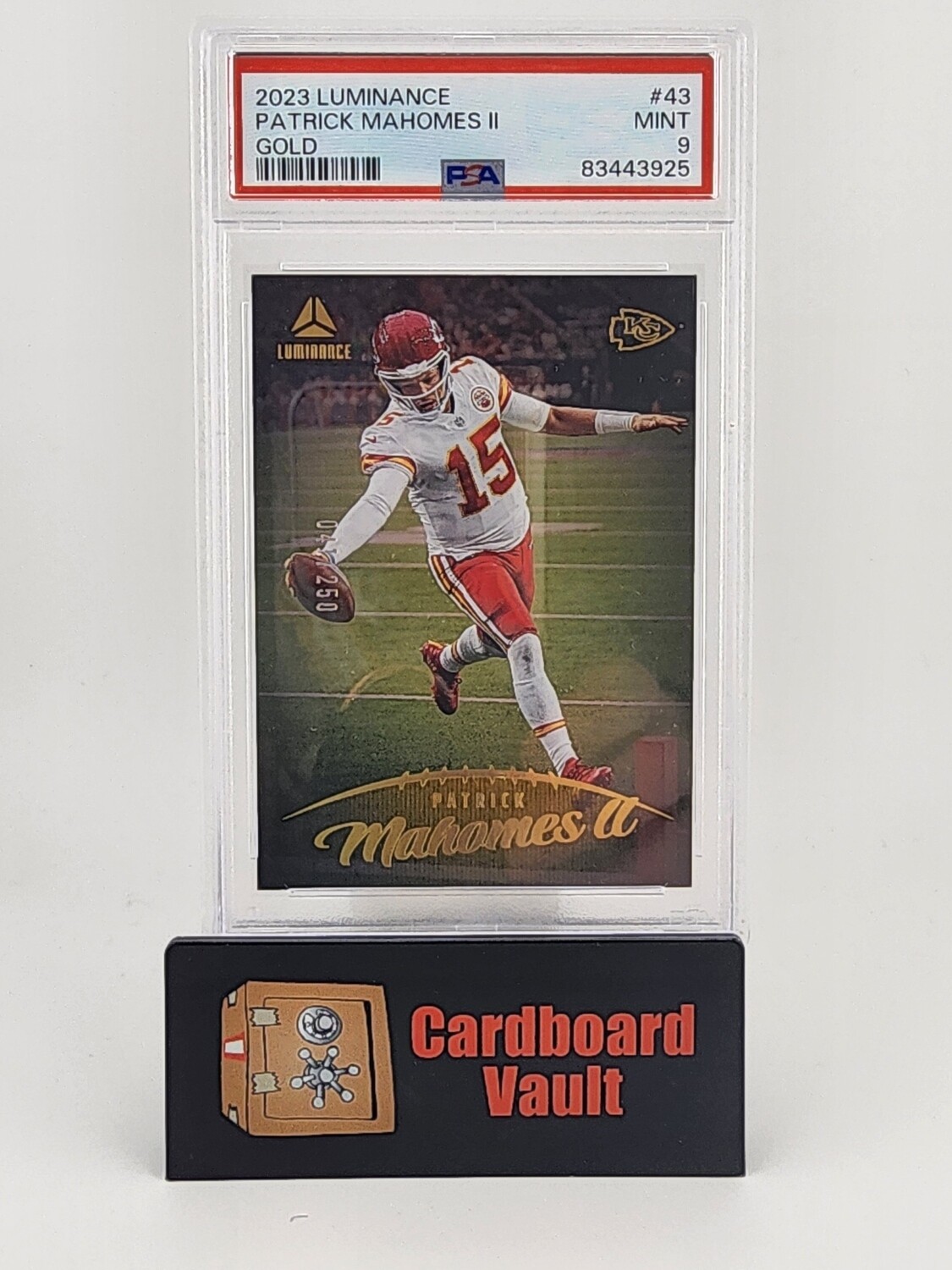 2023 Luminance Patrick Mahomes II Gold 041/250 No.199 PSA 9 83443925