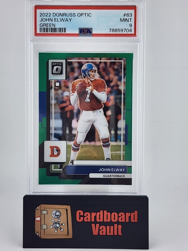 2022 Donruss Optic John Elway Green 1/5 No.63 PSA 9 78859704
