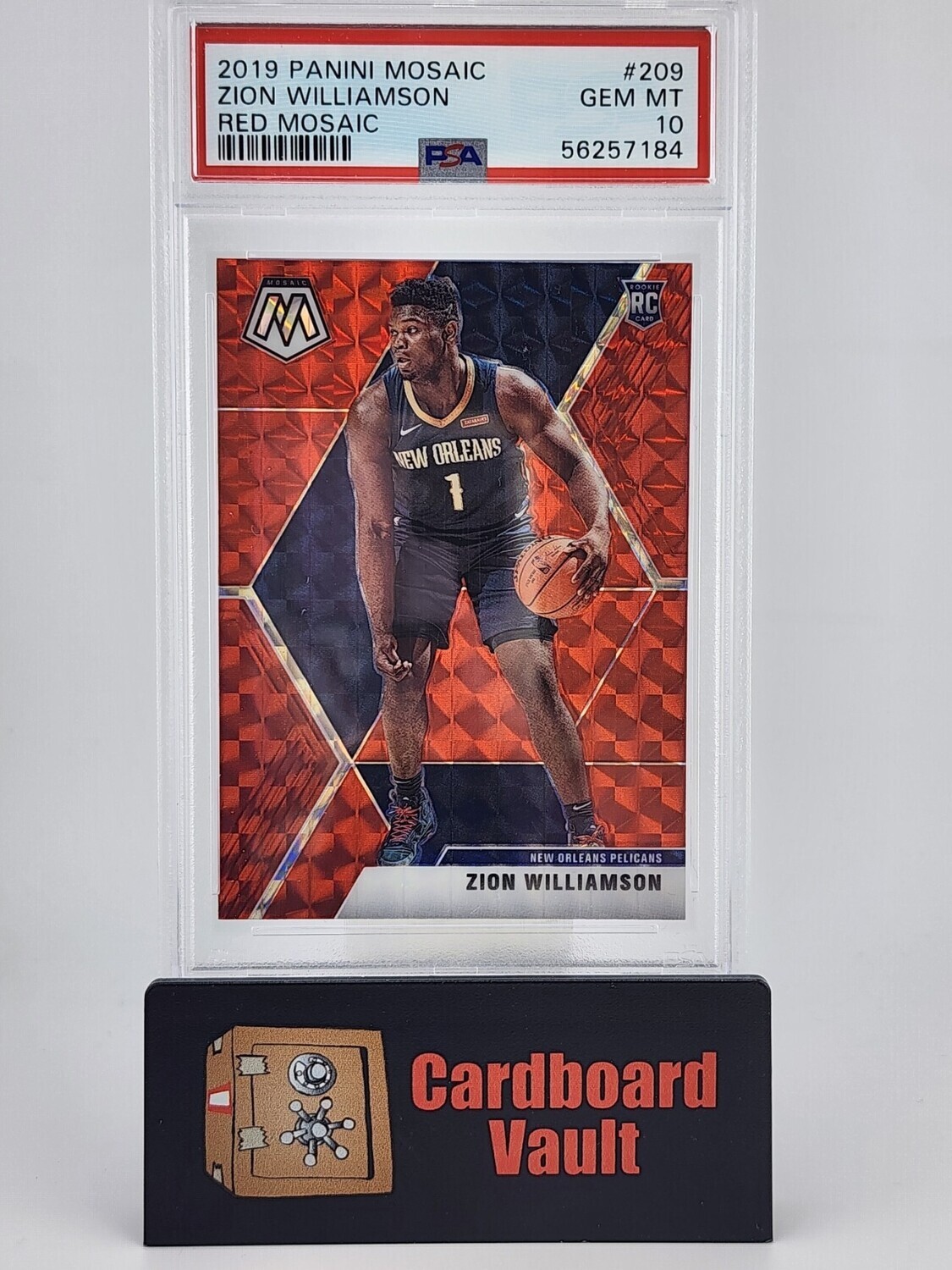 2019 Panini Mosaic Zion Williamson Red Mosaic No.209 PSA 10 56257184