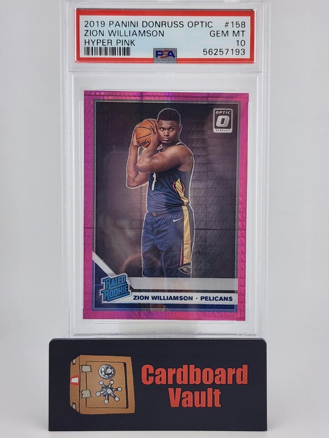 2019 Panini Donruss Optic Zion Williamson Hyper Pink No.158 PSA 10 56257193