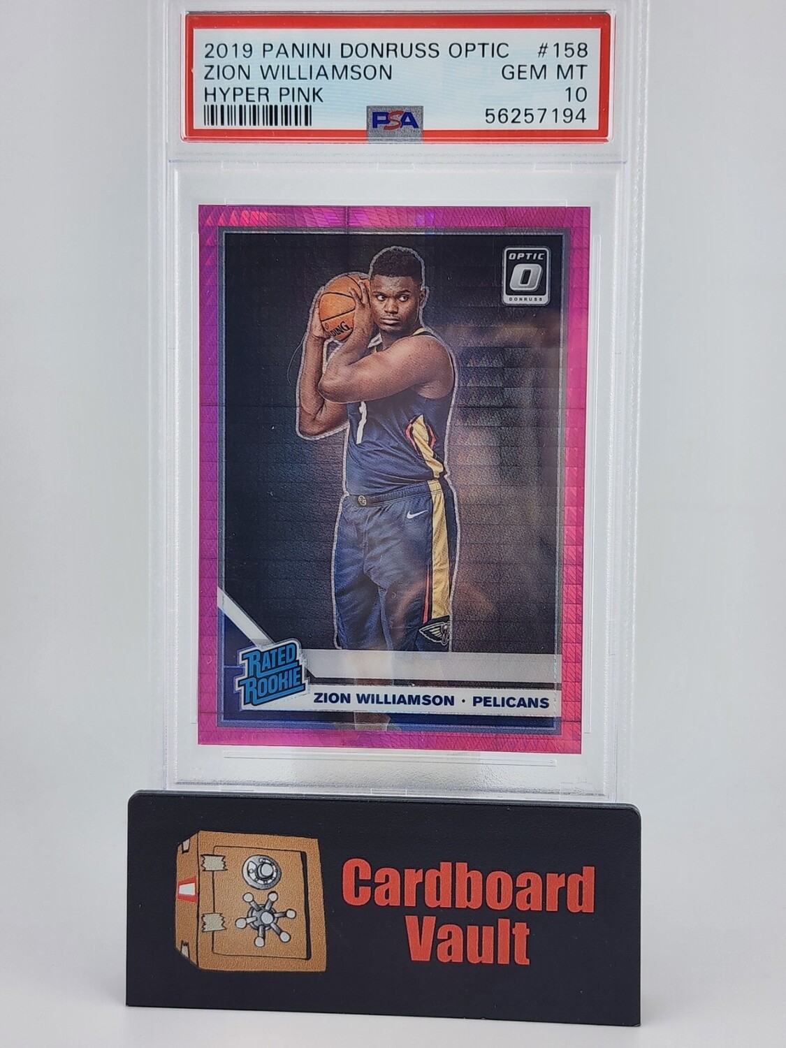 2019 Panini Donruss Optic Zion Williamson Hyper Pink No.158 PSA 10 56257194