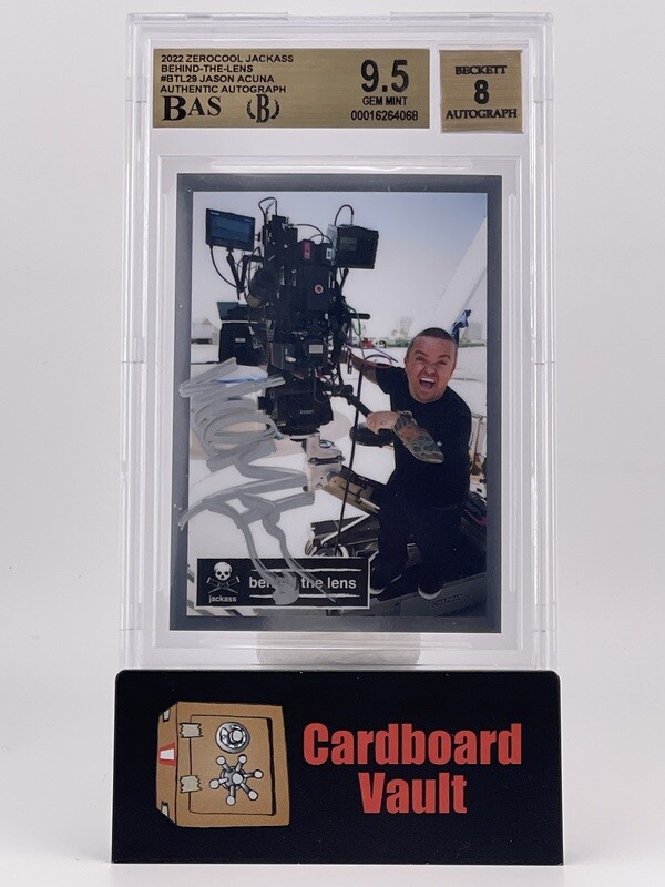 2022 Zerocool Jackass Behind-The-Lens Jason Acuna BTL29 Beckett 9.5 GEM MINT 00016264068 Beckett 8 Autograph