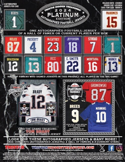 2024 Tristar HT Platinum Autographed Football Jerseys