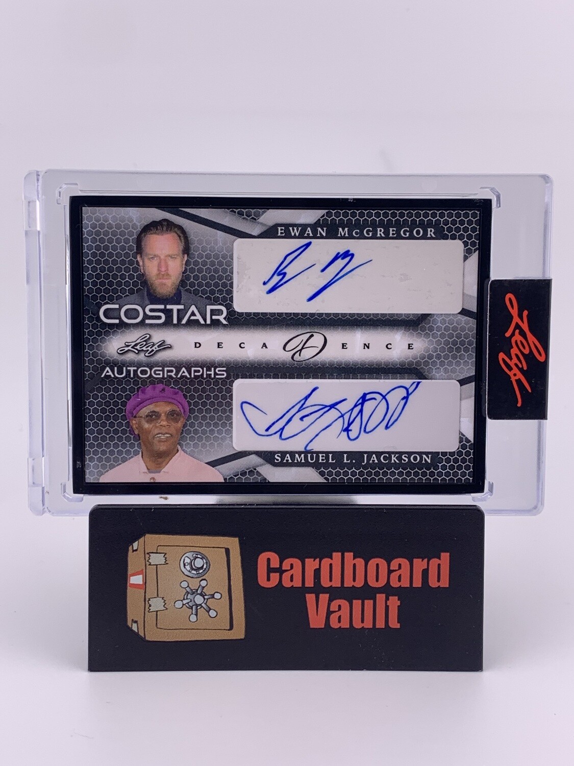 2023 Leaf Decadence Costar Ewan McGregor &amp; Samuel L. Jackson Dual Autograph CA-19 1/3 Black